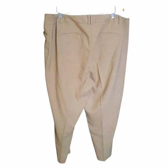Talbots Womens Hampshire Beige Front Slant Pockets Zip Button Pants Size 22W - Picture 2 of 5